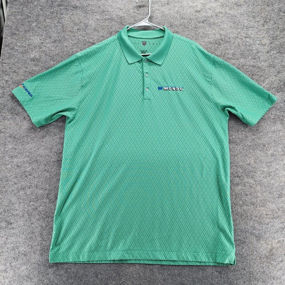 Nike Polo Shirt Mens Extra Large Fit Dry Short Sleeve Green Golf